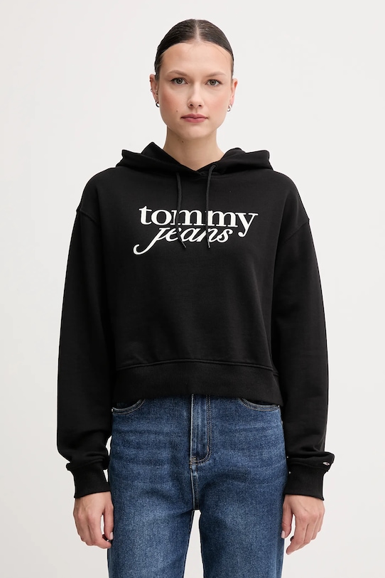 

Хлопковая толстовка Tommy Jeans, черный