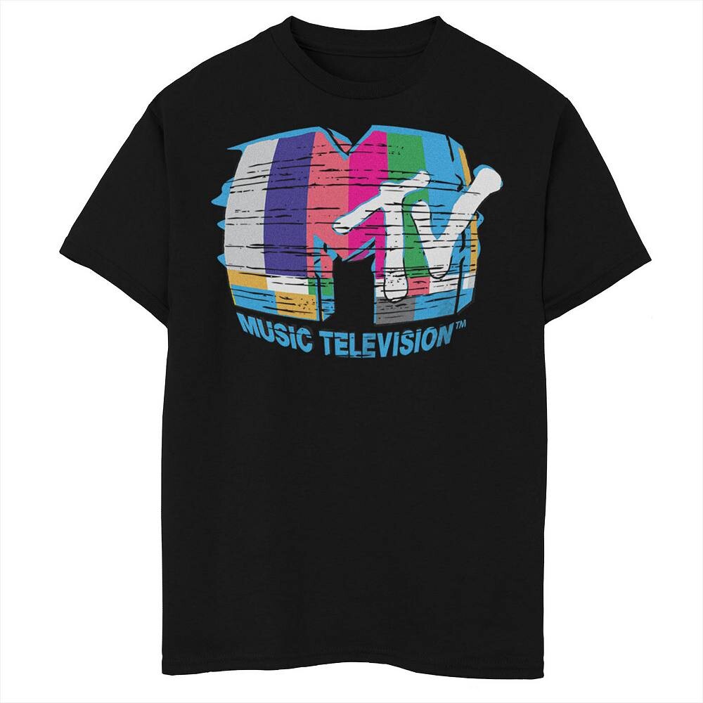

Футболка с размытым логотипом MTV для мальчиков 8–20 лет Licensed Character, черный