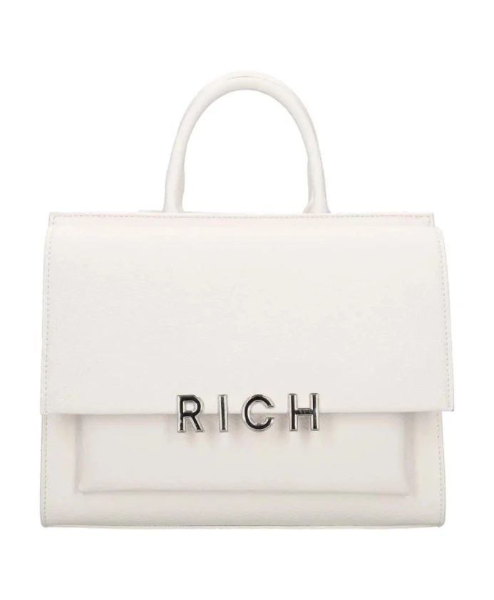 

Белая сумка через плечо с серебряными акцентами John Richmond, белый