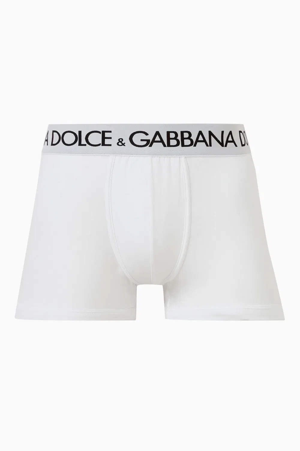 Трусы-боксеры хлопковые с логотипом Dolce & Gabbana, белый