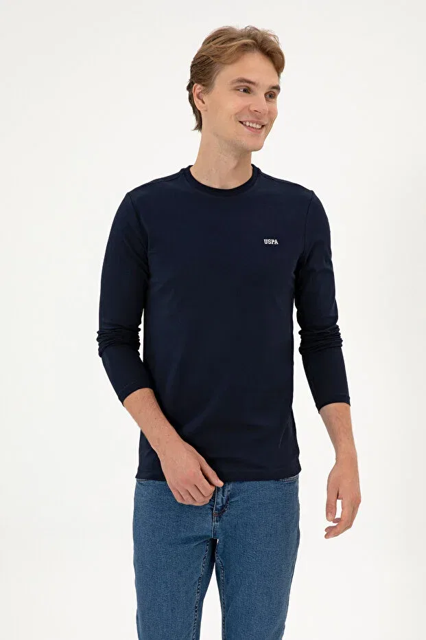 Мужские свитшот с длинным рукавом U.S. Polo Assn., Navy Blue — фото 3