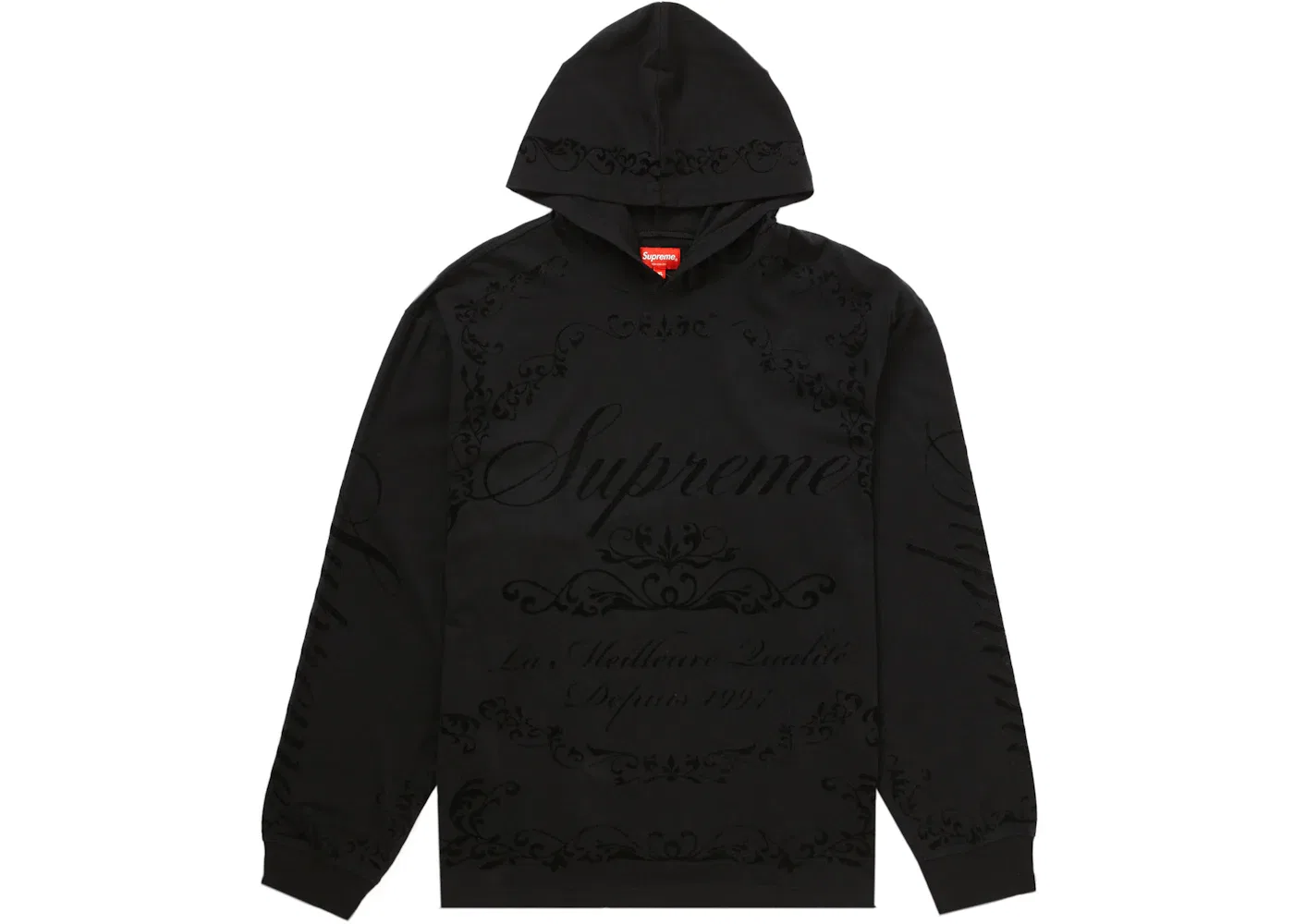 Мужская футболка с капюшоном Supreme Celebre, Black