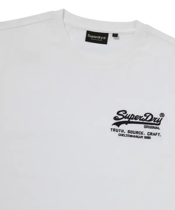 Футболка с винтажным логотипом Superdry, белый — фото 3