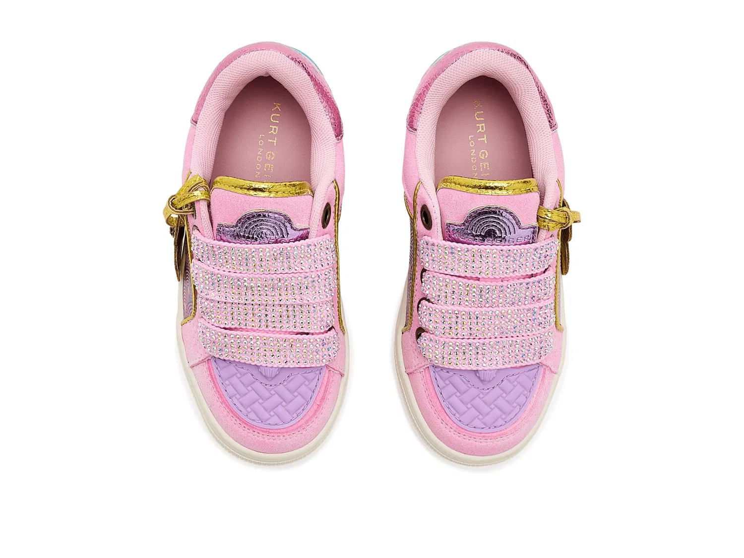 Кроссовки Mini Southbank Tag (для маленьких и больших детей) Kurt Geiger London Kids, Pink/Neon — фото 3