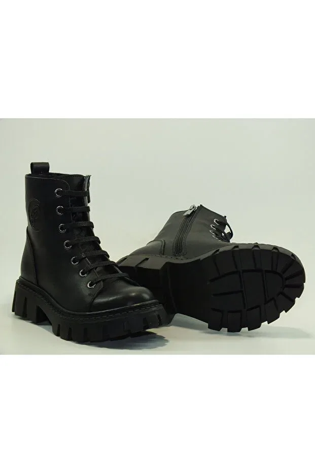 Детские ботинки для девочек на танкетке Kidsstep, Black — фото 2