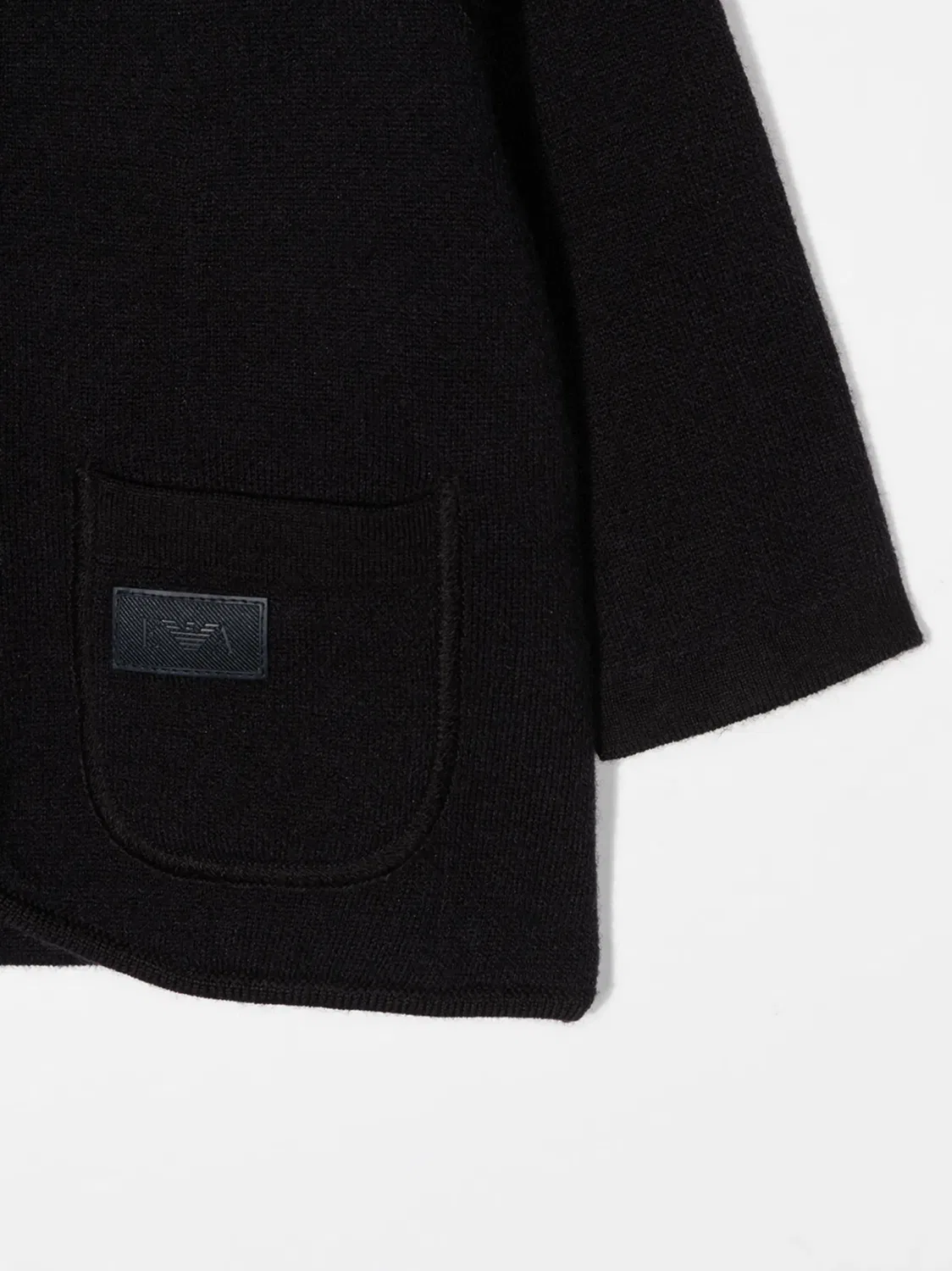 Вязаный кардиган с нашивкой-логотипом Emporio Armani, темно-синий — фото 2