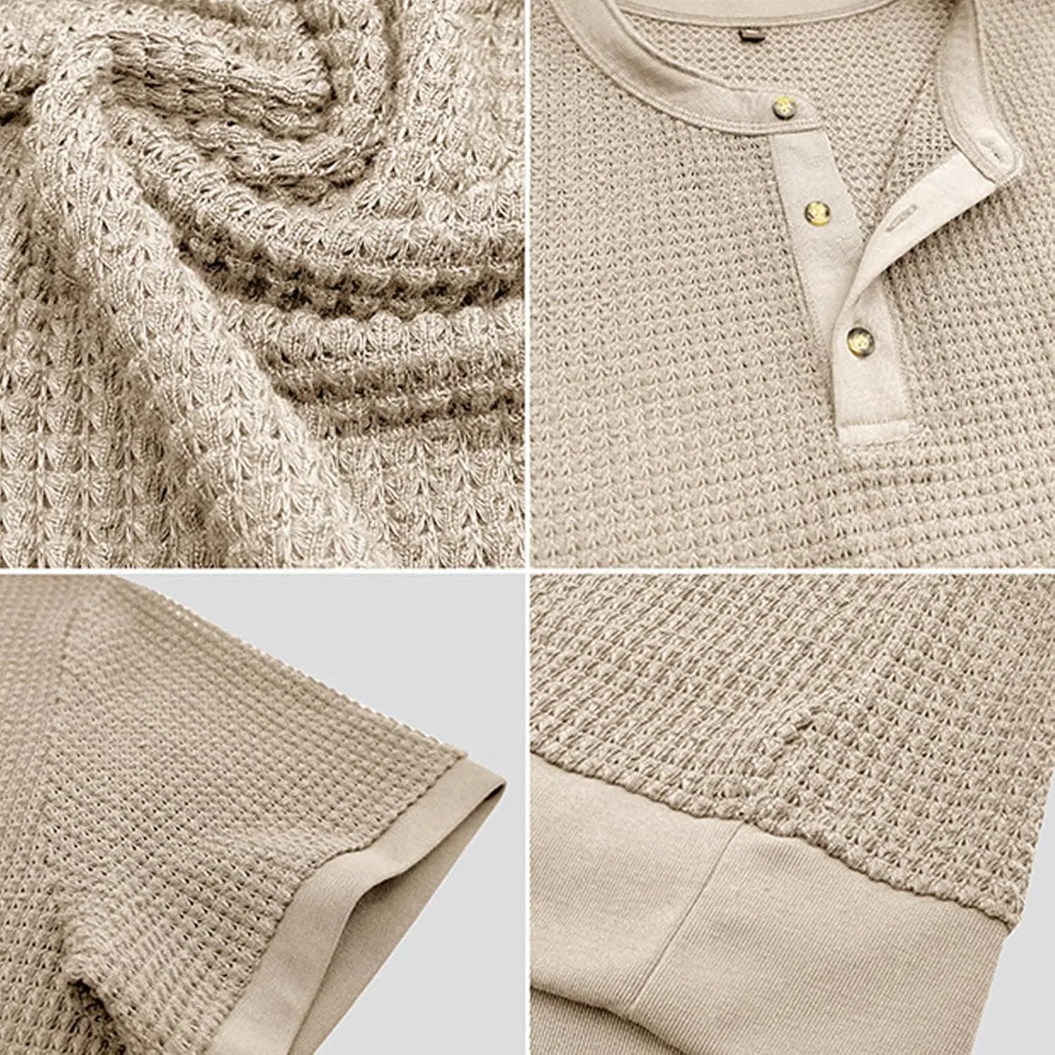 Мужская футболка с круглым вырезом Generic, Beige — фото 2