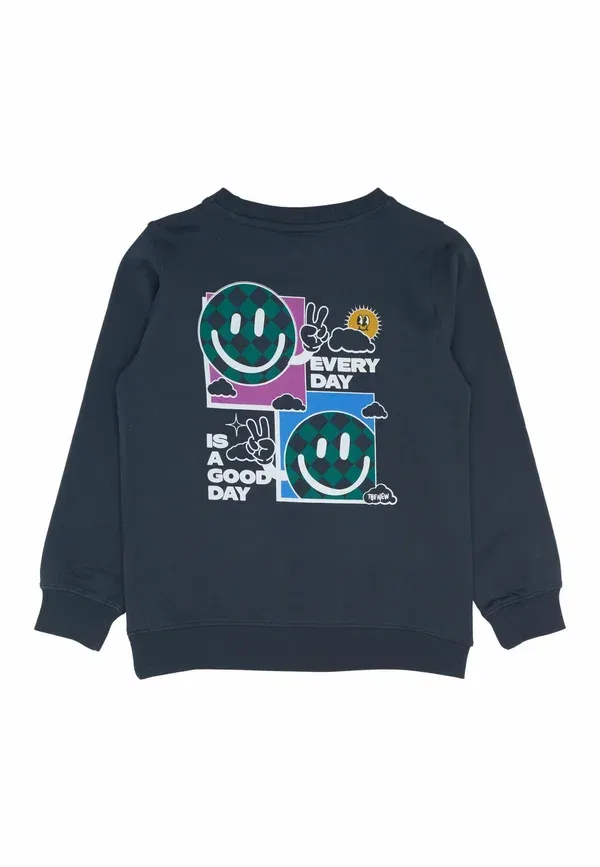 Спортивный джемпер с принтом Smiley Phillip The New, темно-синий Blazer — фото 2