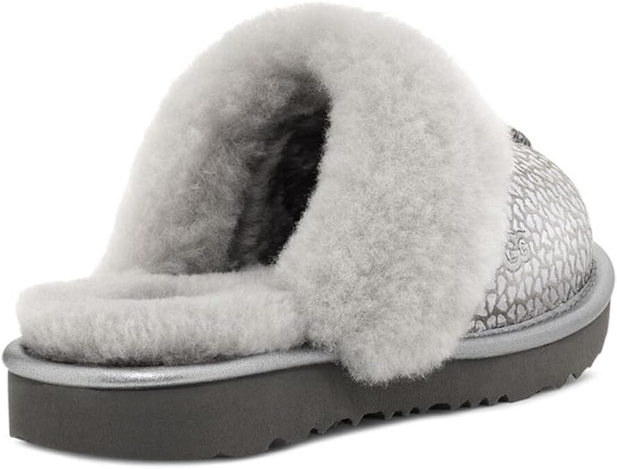 Детские тапочки UGG унисекс K Cozy Ii Gel Hearts, серебряный — фото 3