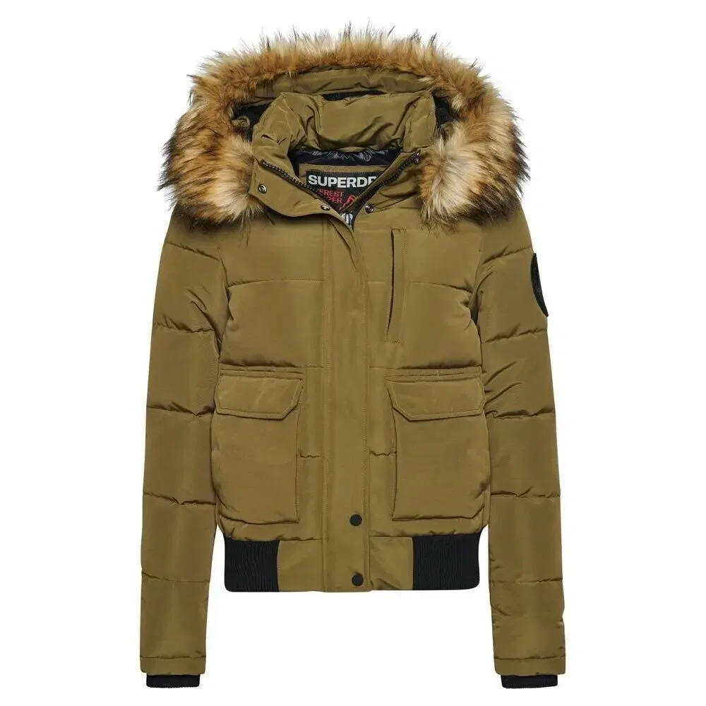 Женская утепленная куртка с капюшоном Everest Superdry, Зеленый