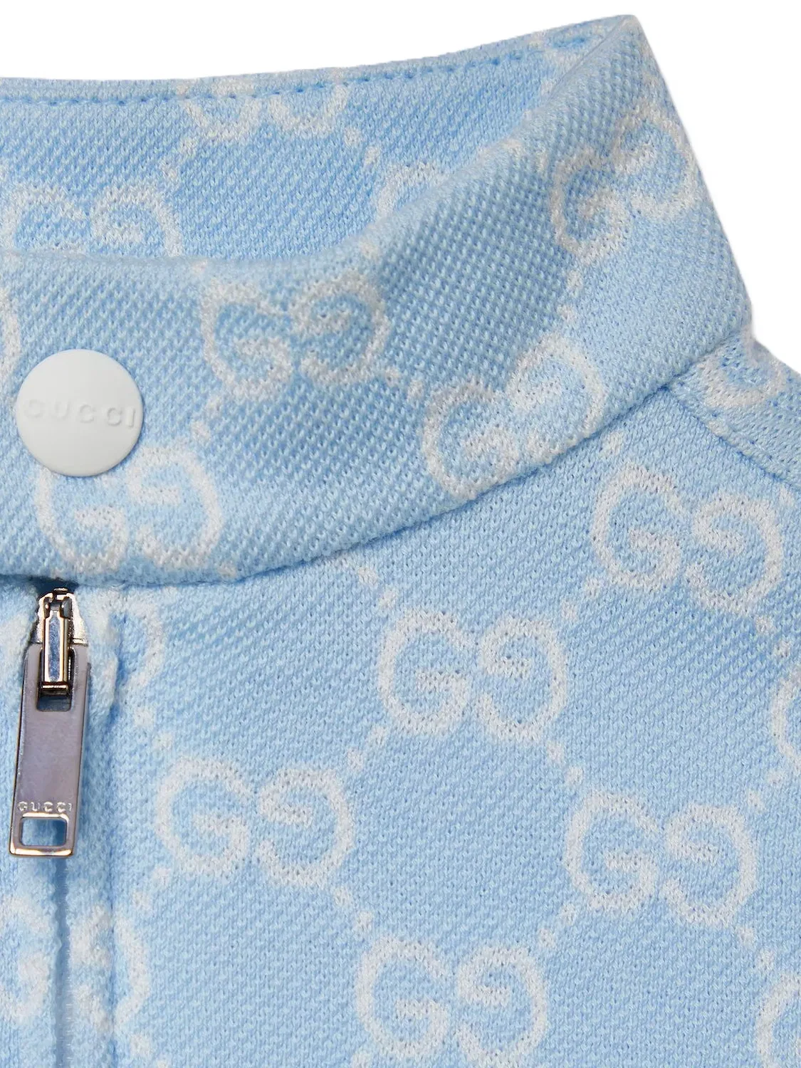 Куртка из ткани пике с логотипом GG Gucci Kids, синий — фото 3