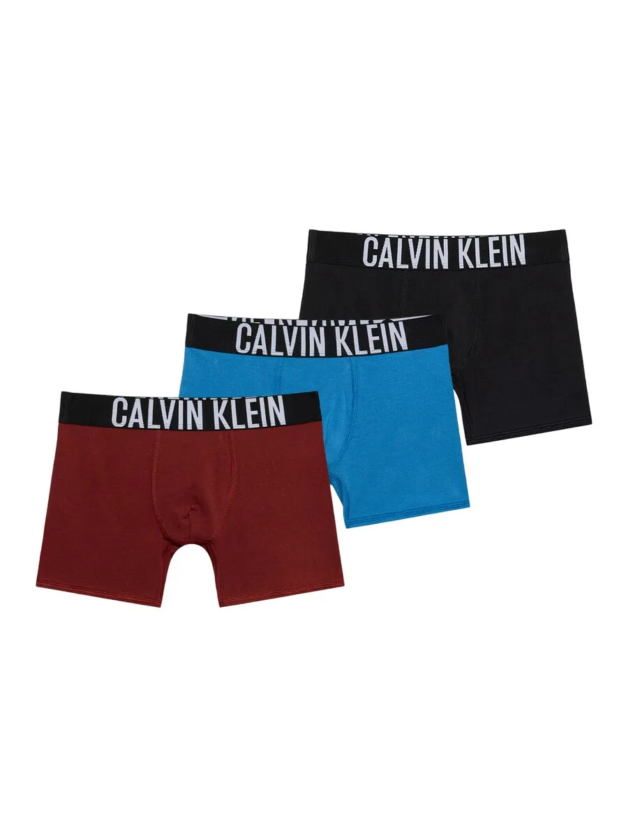 Трусы Calvin Klein Underwear, цвета: лазурный, карминно-красный, черный