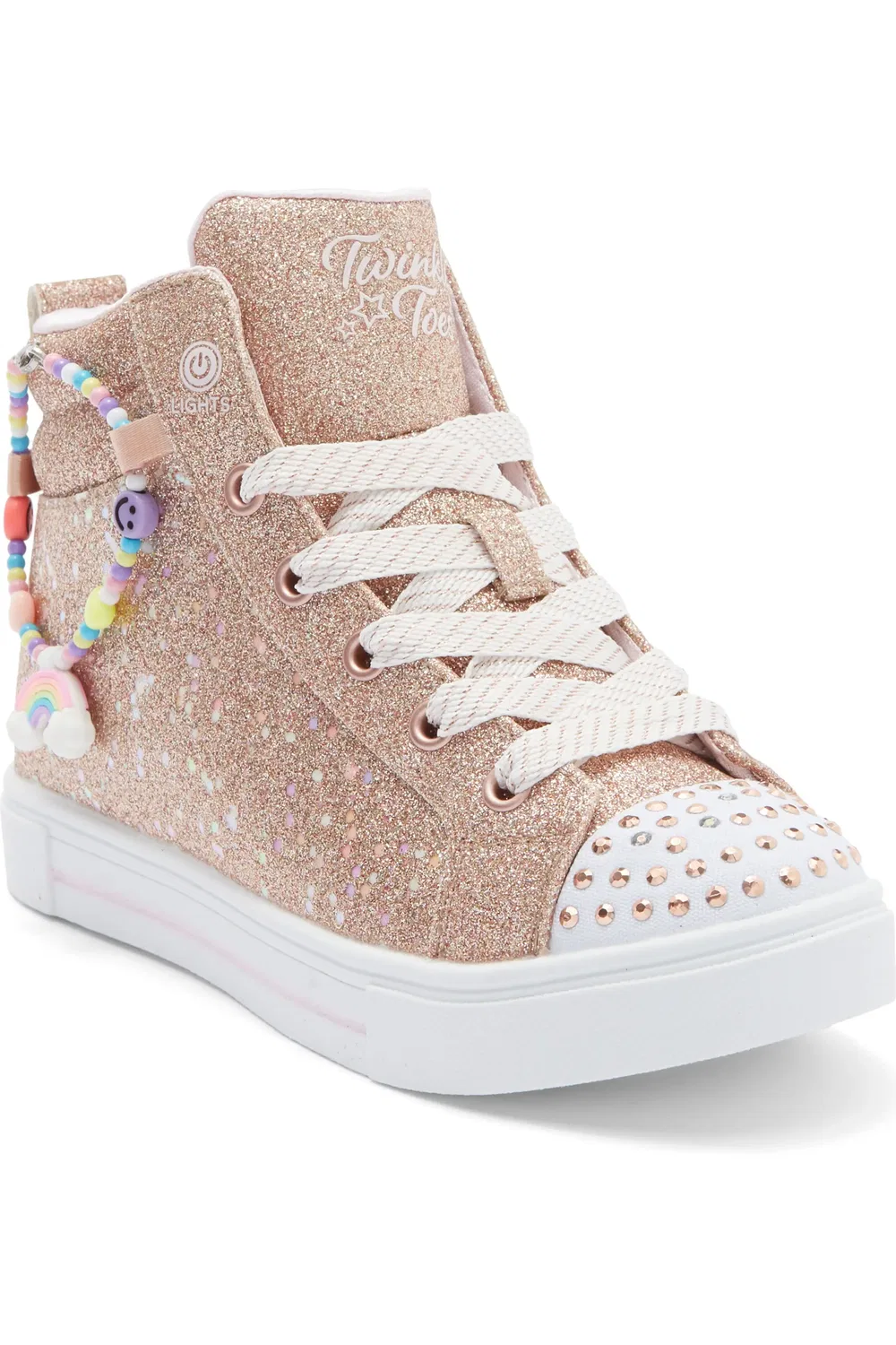 Кроссовки детские с подсветкой Twinkle Sparks SKECHERS, Rose Gold