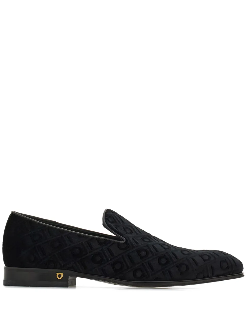 

Бархатные лоферы Ferragamo, черный