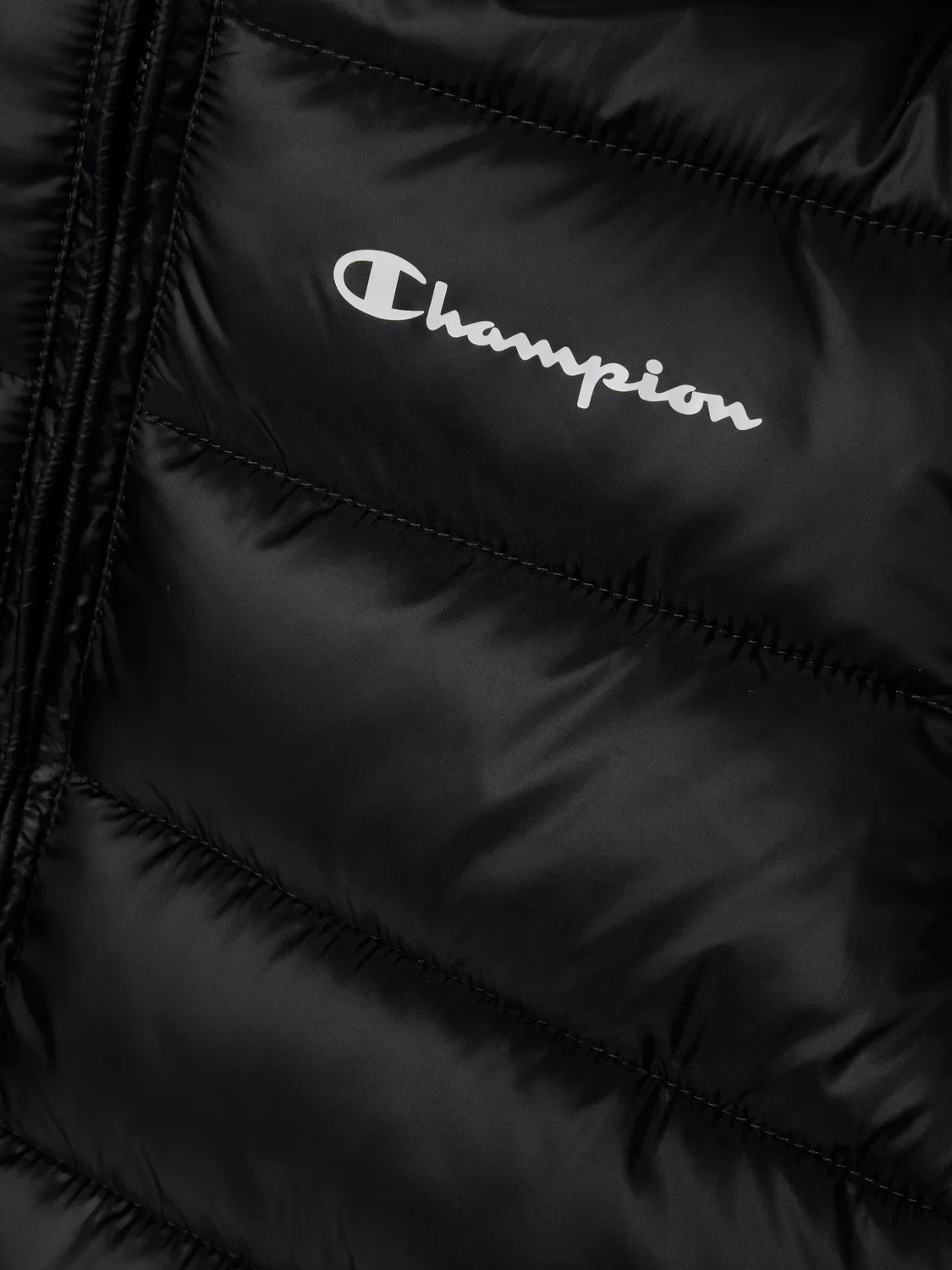 Детская зимняя куртка с капюшоном Champion, черный — фото 3