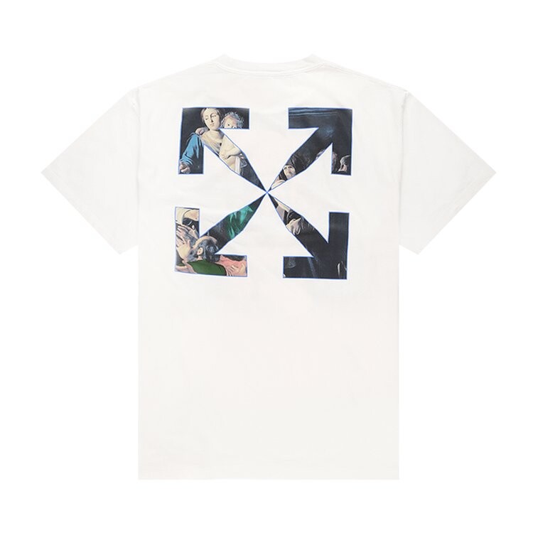 Футболка мужская Off-White Caravaggio Painting с принтом, белый — фото 3