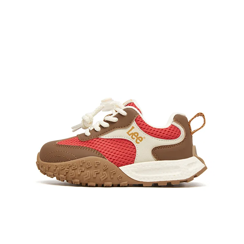 Детские кроссовки с низким верхом Lee, Beige Rose Red