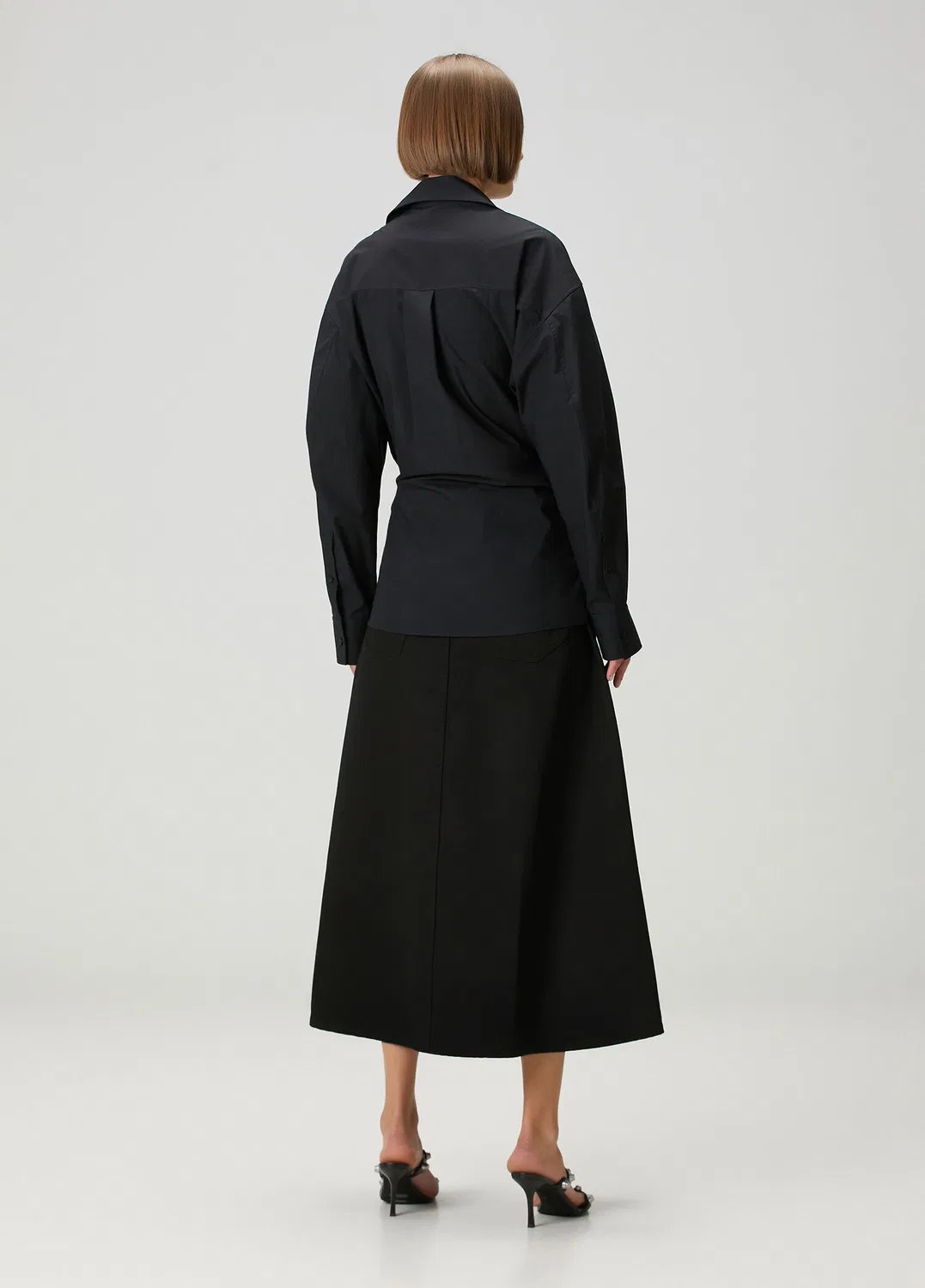 Платье-рубашка миди Alexander Wang, black — фото 4