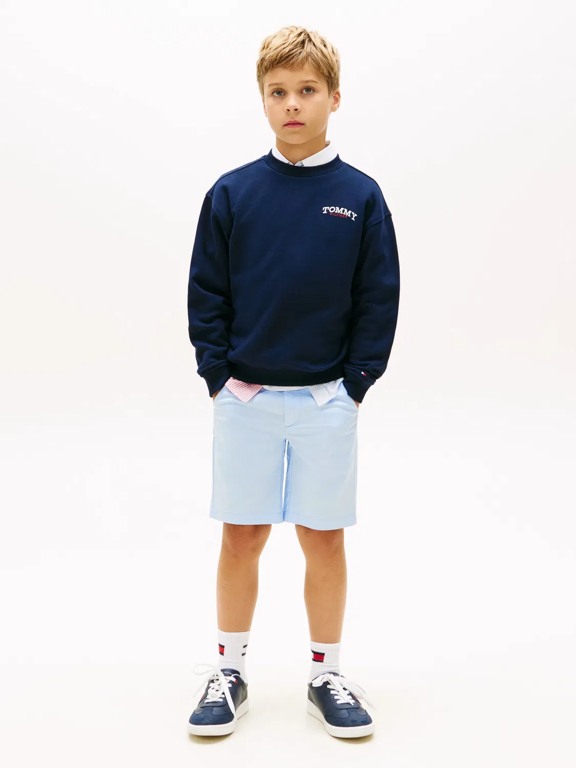 Детские шорты для мальчиков хлопковые Bermuda chino de niño Tommy Hilfiger, Azul