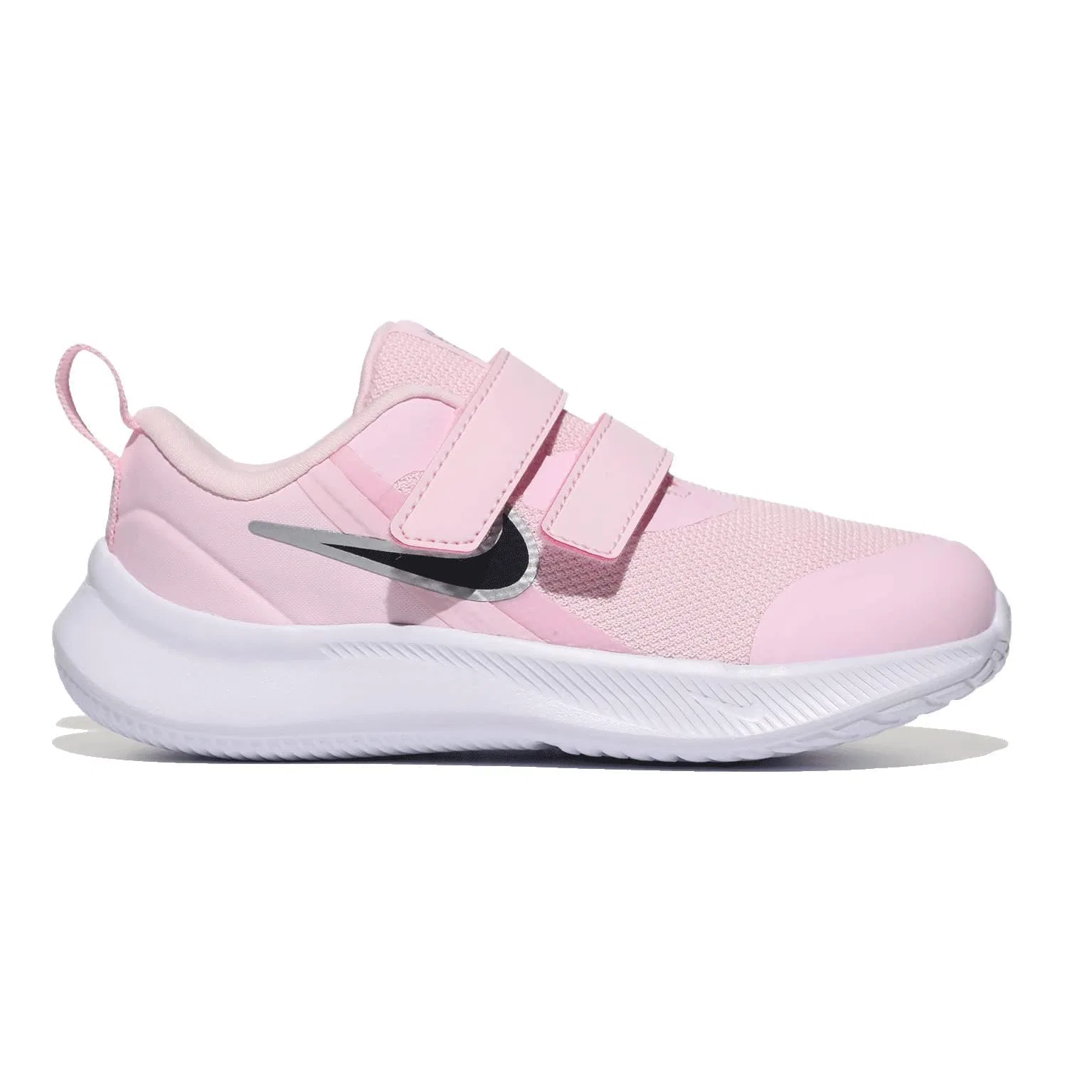 Детские кроссовки для мальчиков с принтом Star Runner 3 NIKE, Pink Foam Black — фото 3
