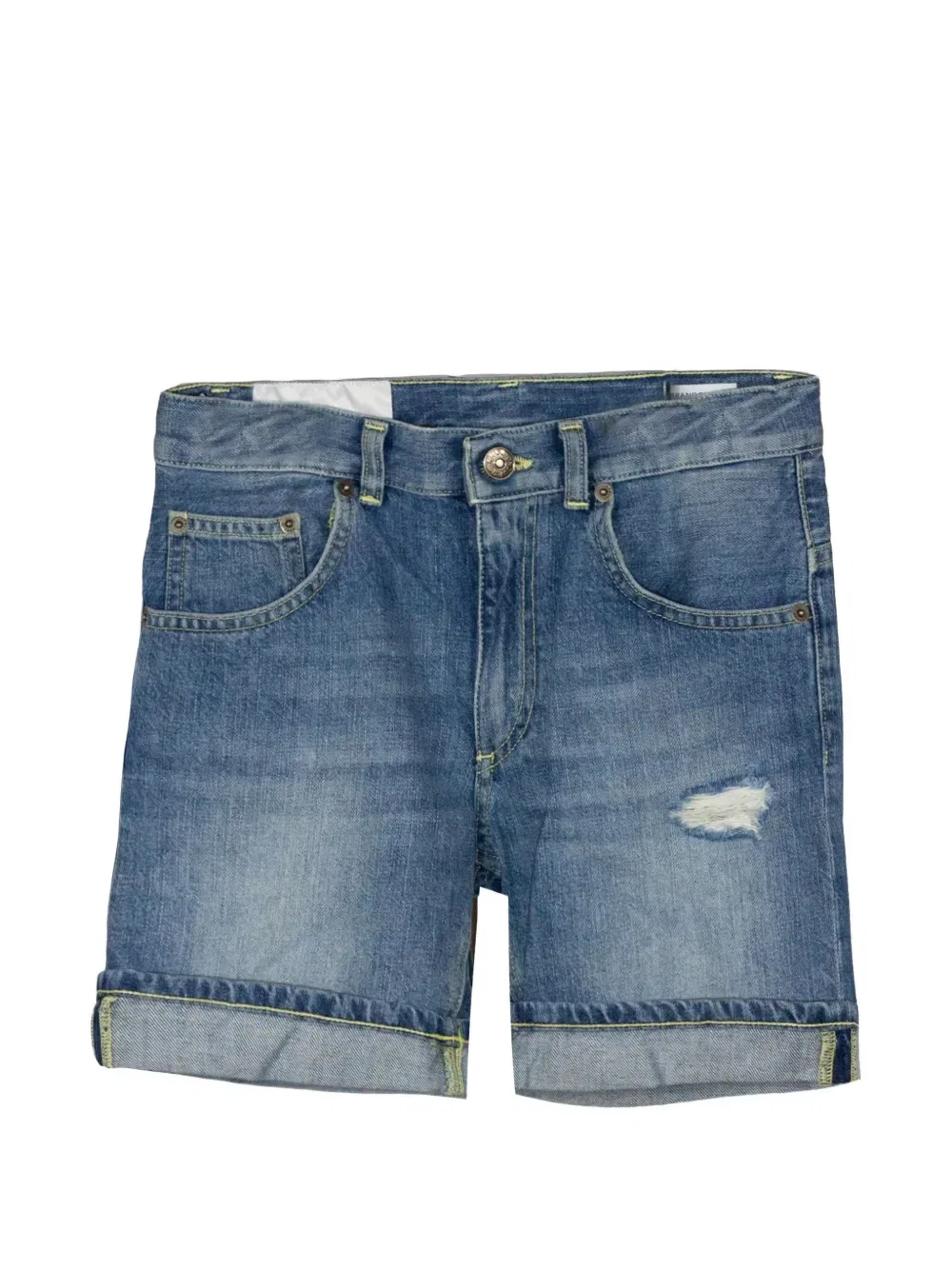 Джинсовые шорты с эффектом пертости Dondup Kids, синий