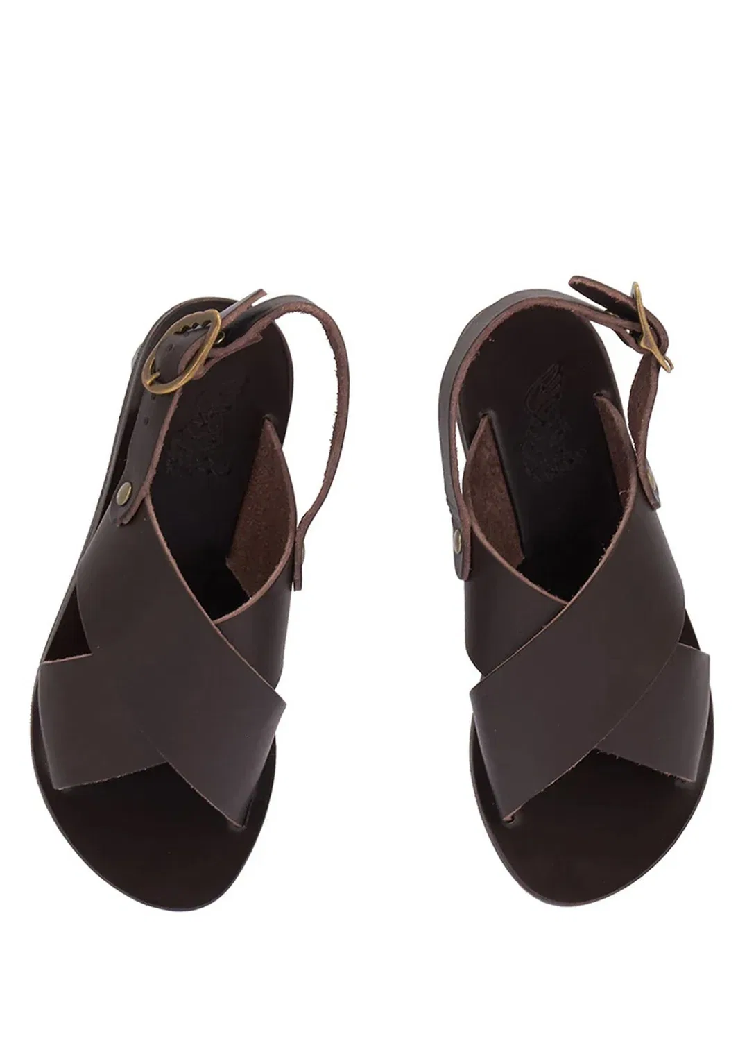Сандалии детские Little Maria Ancient Greek Sandals, dark brown — фото 4