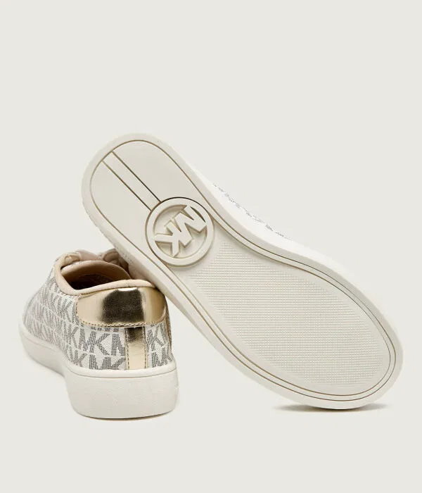 Детские кроссовки из искусственной кожи Jem Kehlanii II Michael Kors Kids, Crema — фото 4