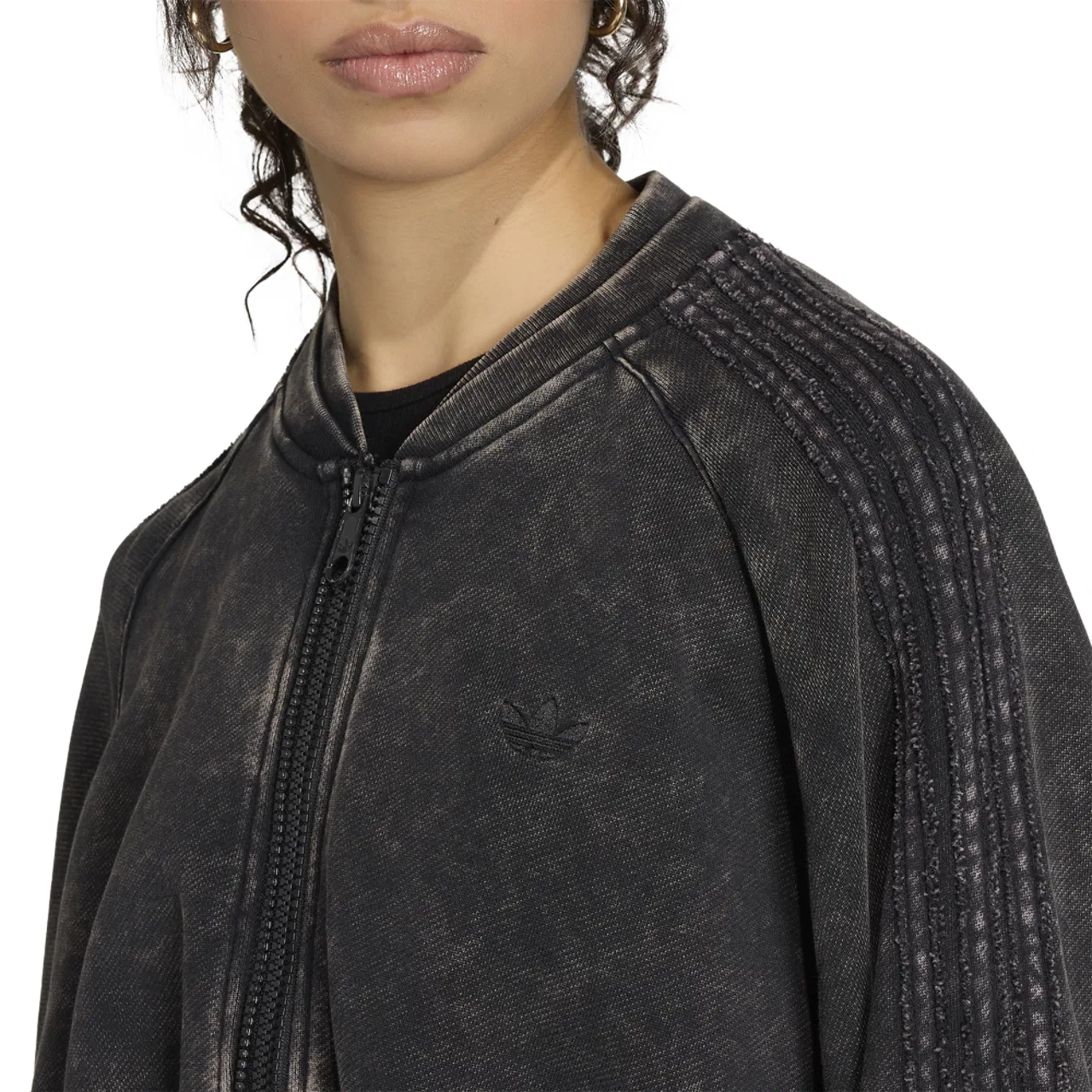 Женская куртка Double Layered Cropped Track Top Adidas, черный — фото 3
