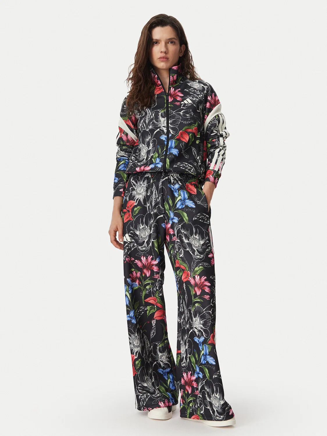 Женская толстовка стандартного кроя Frarm Rio House Of Trio Track Top Adidas, черный — фото 2