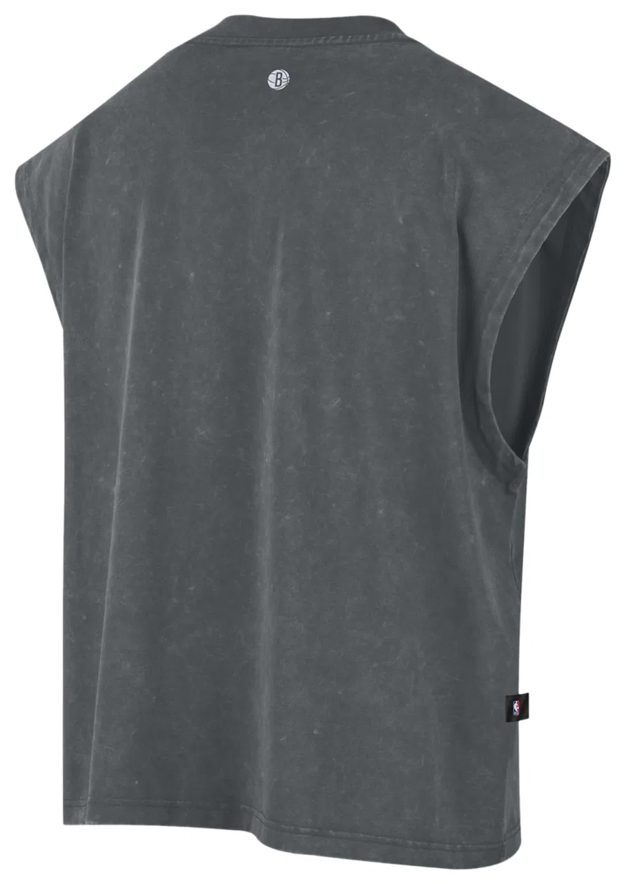 Мужская майка с влагоотводящей технологией Dri-FIT Nets Dri-FIT Icon Top Nike, белый/серый — фото 2