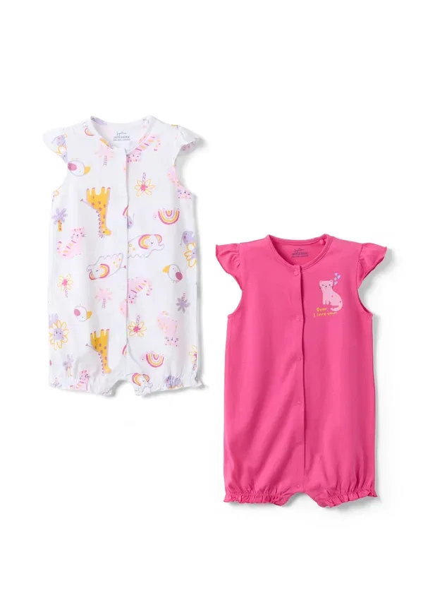 Комплект из 2 боди с принтом 100% хлопок Twin pack Ovs, pink, white, белый/розовый