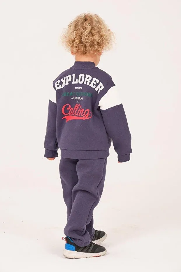 Детская куртка с принтом Unisex Children's Printed College Jacket Zeyland, Indigo — фото 2