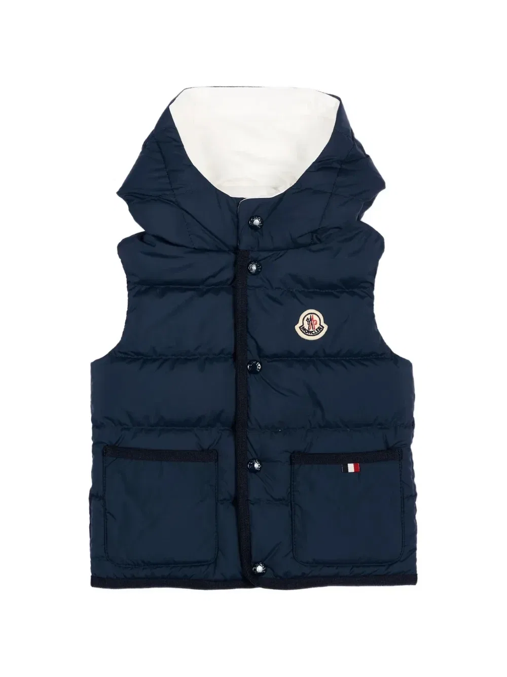 Жилет Pax (с капюшоном, стеганый) Moncler Enfant, синий