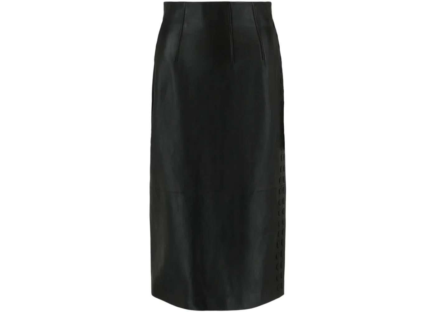 Женская юбка-карандаш из кожи Alexander McQueen, Black