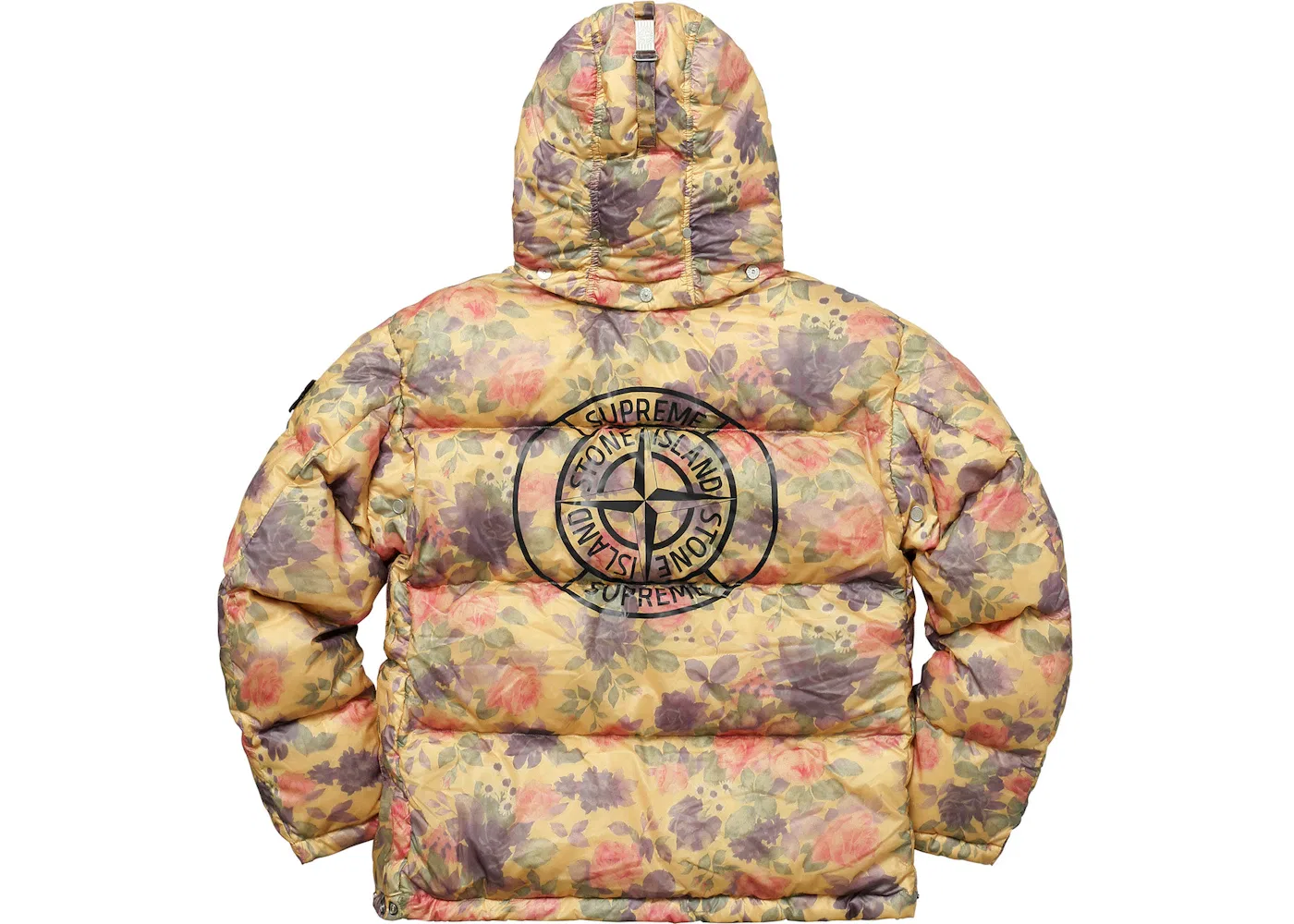 Мужская куртка с принтом Supreme Stone Island Lamy Cover Stampato Puffy Jacket, Copper — фото 4