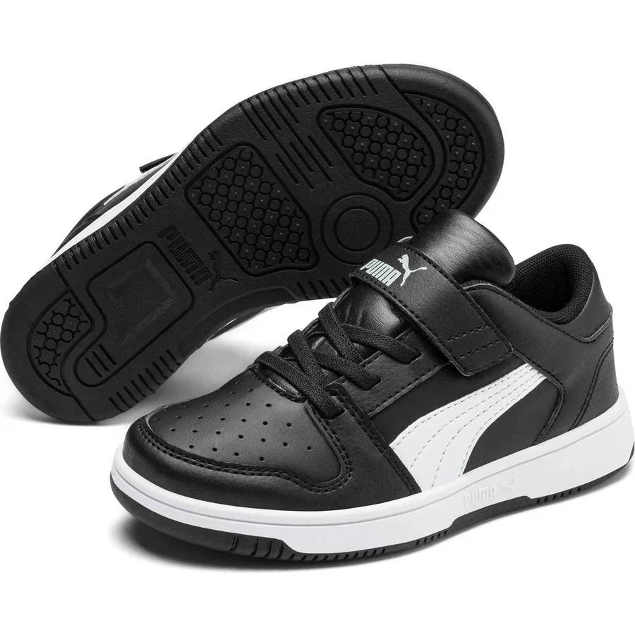 Кроссовки детские с закрытой пяткой Puma Pm Rebound Layup Lo SL V PS, Черный