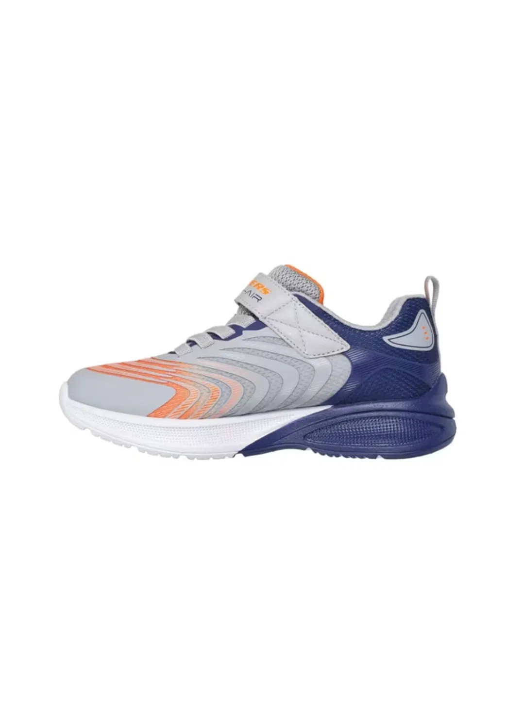 Детские кроссовки с амортизацией Microspec Max Advance Vortivox Skechers, Цвет Grau Navyblau Weiss — фото 2
