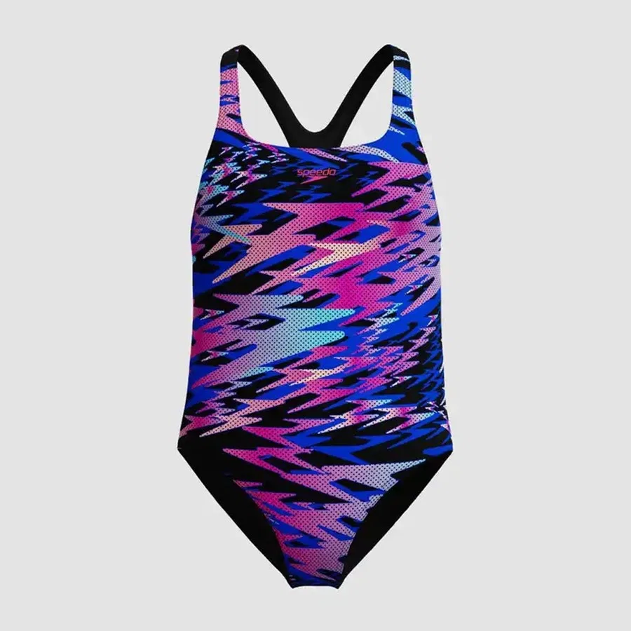 Детский купальник слитный Hyperboom Print Medalist Speedo, Разноцветный — фото 3