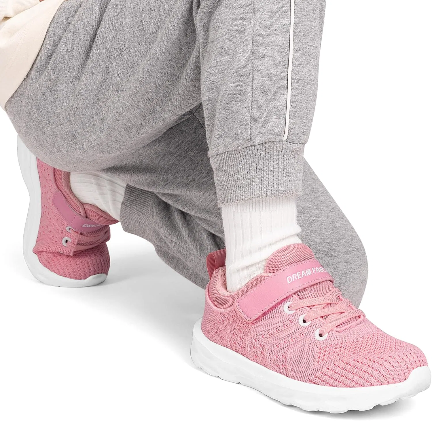 Детские кроссовки для девочек легкие DREAM PAIRS, Pink — фото 2