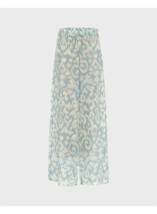 Брюки прямые хлопковые Zara, голубой