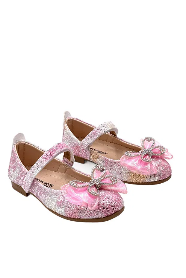 Детские балетки для девочек с блестками Kindep, Pink