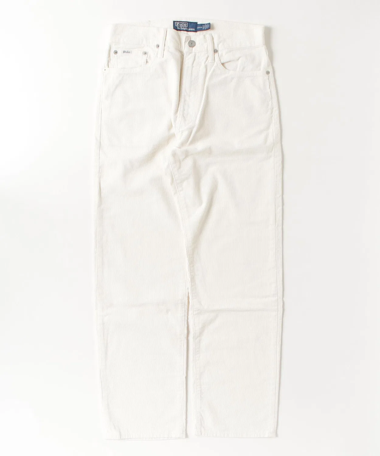 Мужские классические брюки из вельвета с пятью карманами Straight Fit Corduroy Pants POLO RALPH LAUREN, White — фото 4