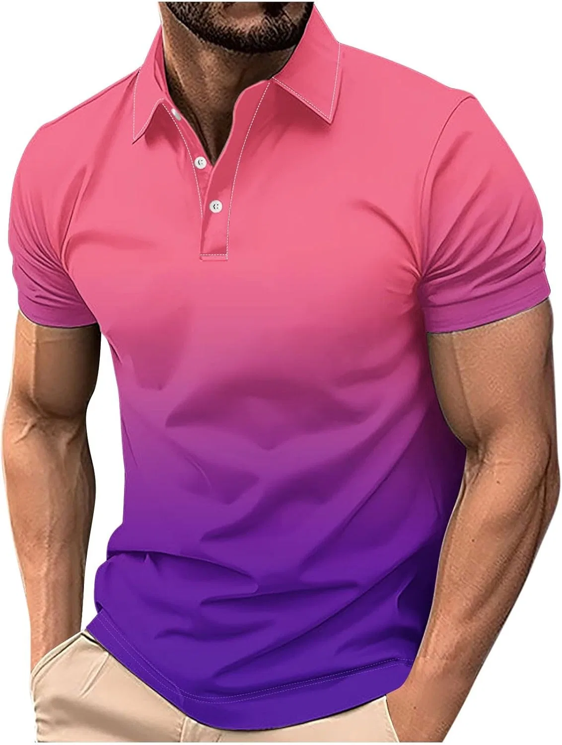 Мужское поло градиентное Golf Shirts, Multicolor