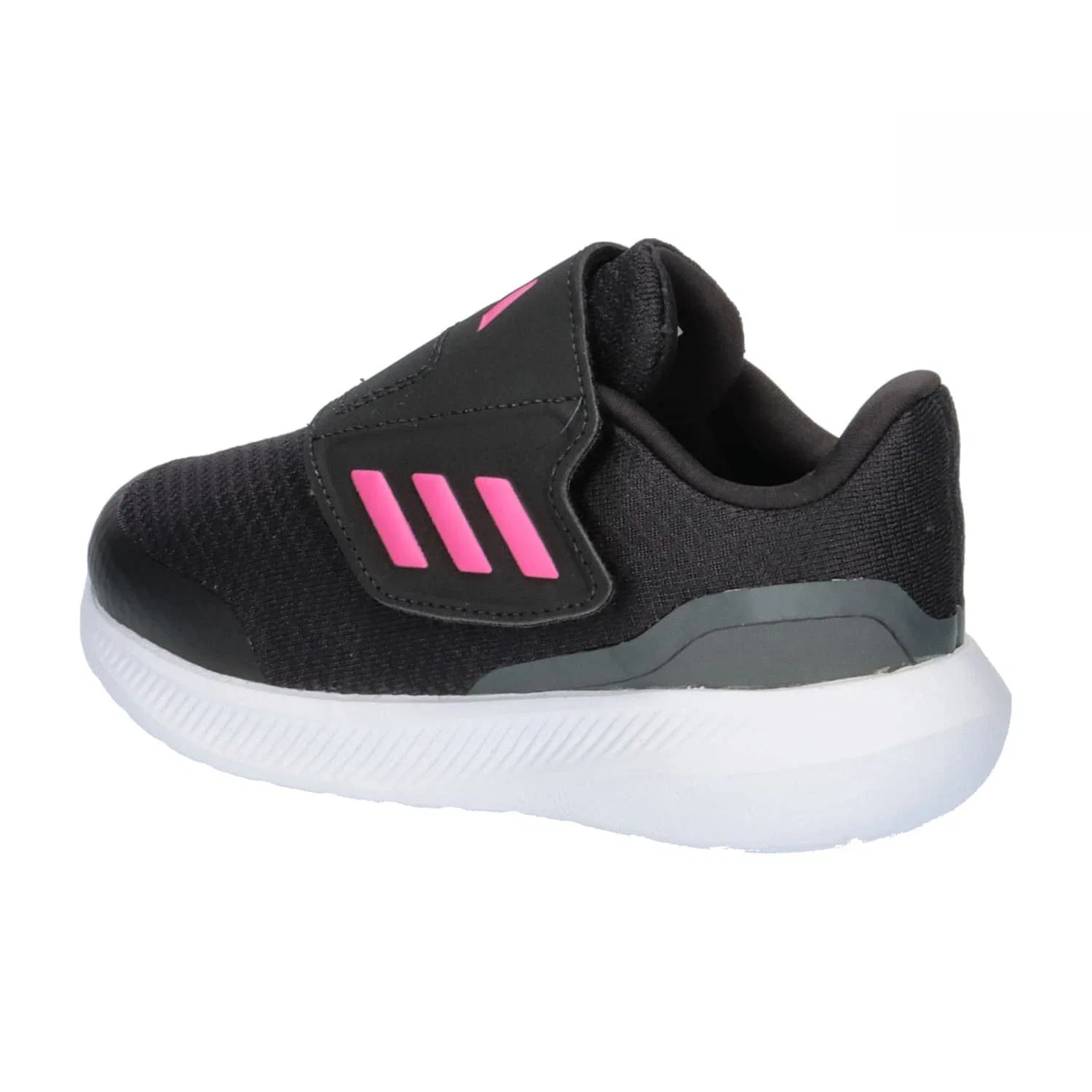 Детские кроссовки для мальчиков на липучках Runfalcon 3.0 Ac I Sneaker Boy's Adidas, Core Black Core Black Pulse Magenta — фото 3