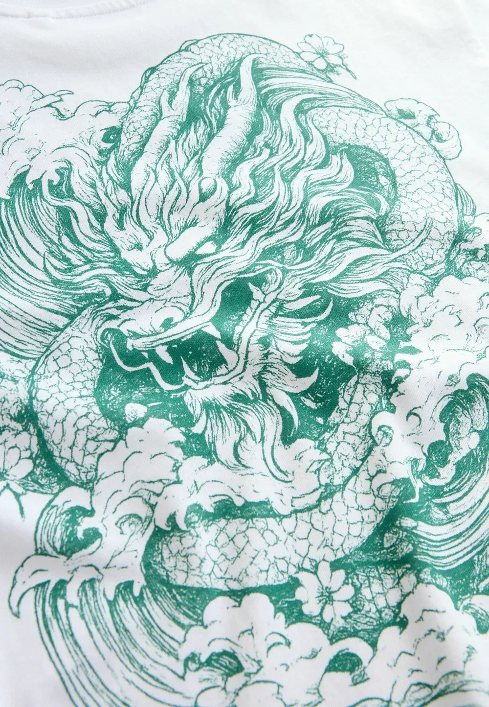 Футболка с коротким рукавом и графическим принтом Next, White Dragon Back Print — фото 4