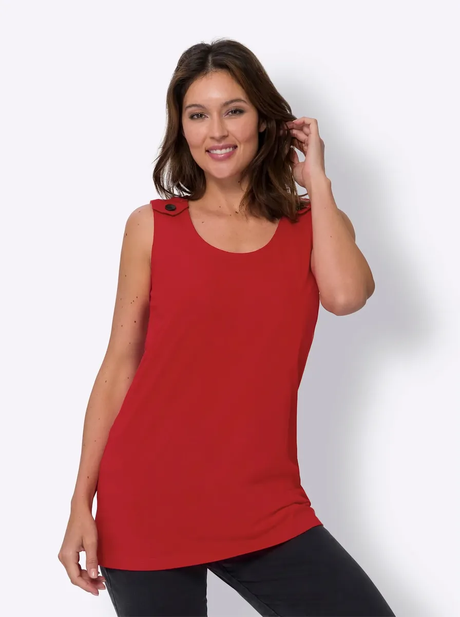 

Длинный топ Classic Basics, красный