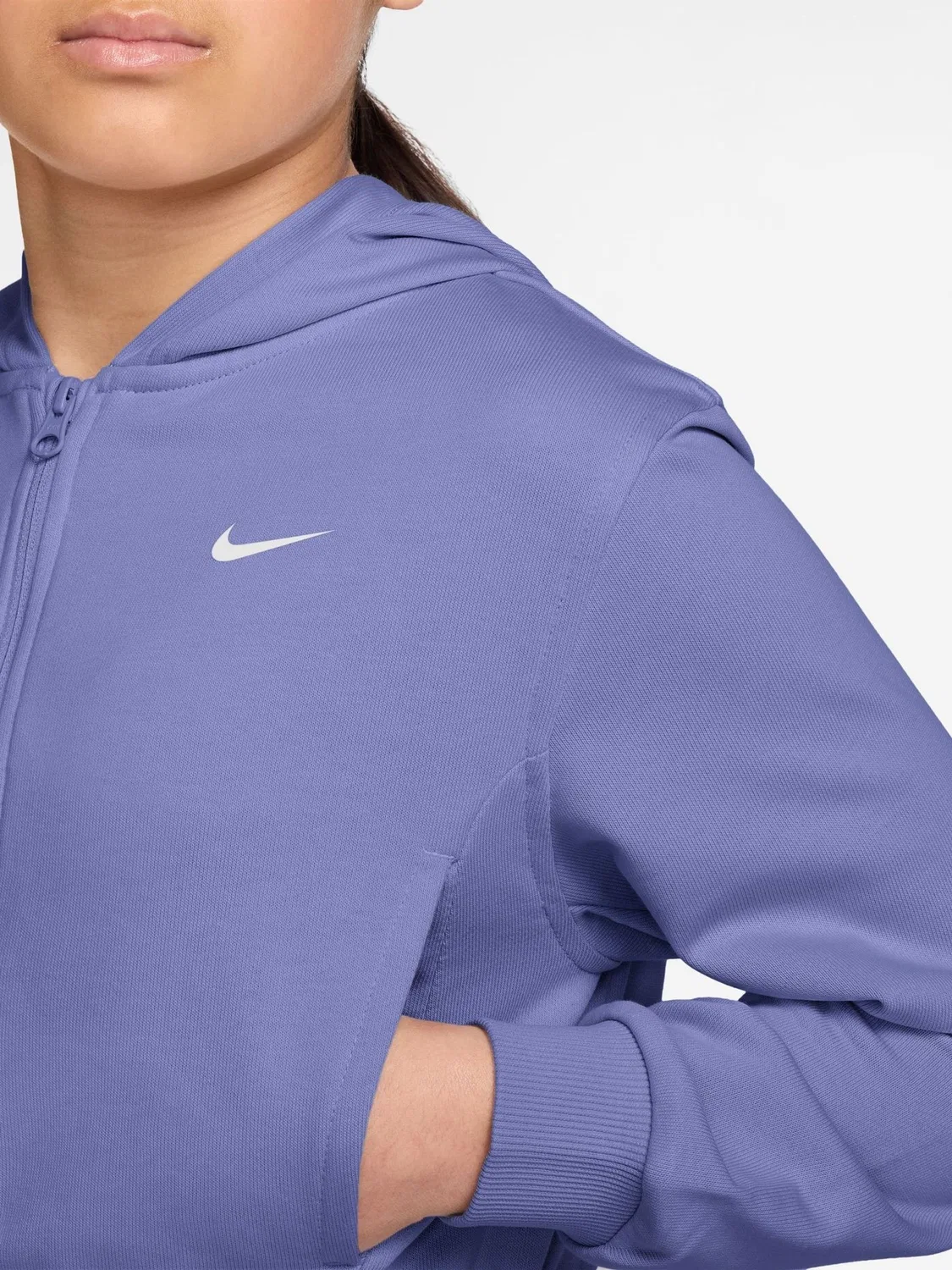 Кроп-худи Nike Purple Pro Dri-FIT, фиолетовый — фото 3