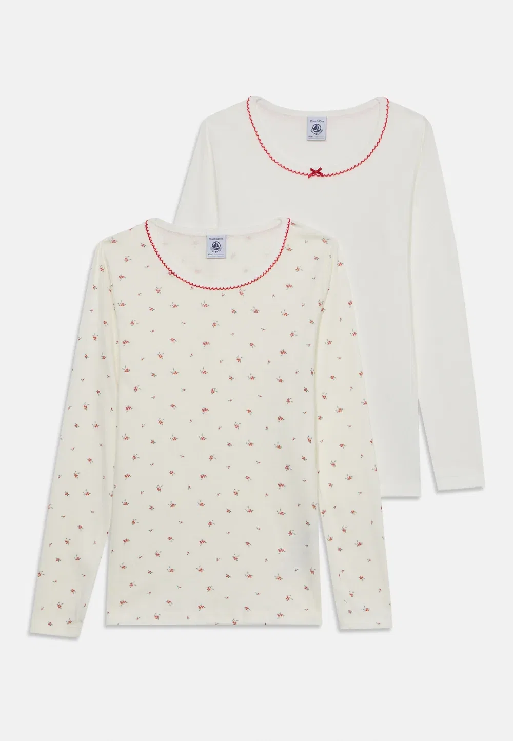 Комплект из 2 футболок - пижамная футболка Petit Bateau, Off-White