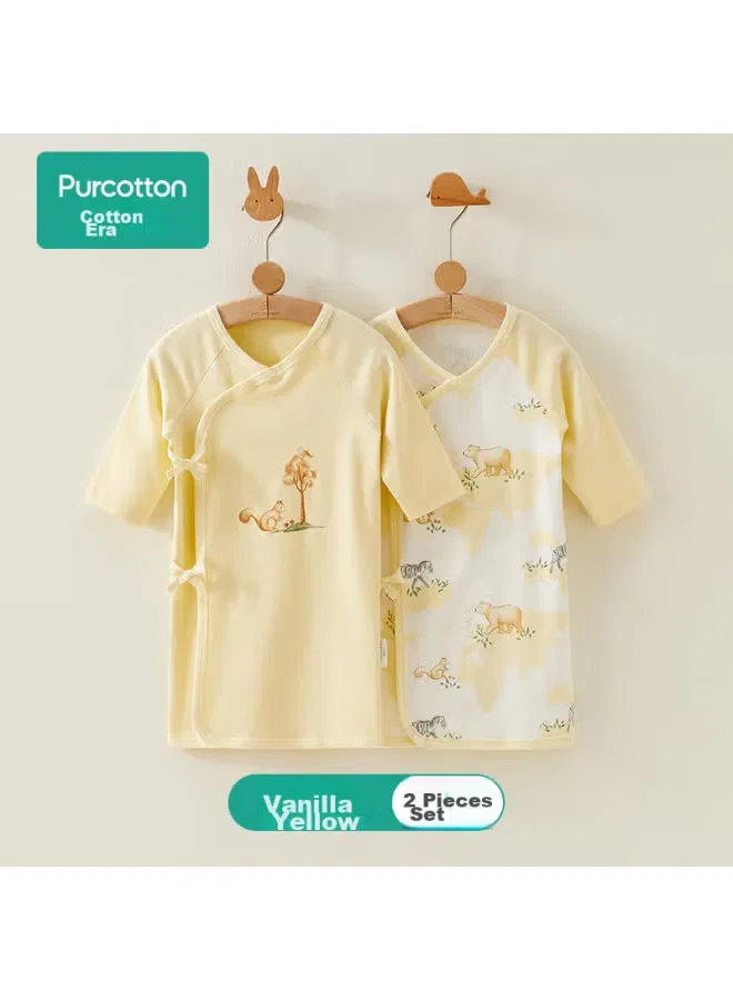 Одежда для новорожденных с длинным рукавом, Purcotton, ванильно-желтый