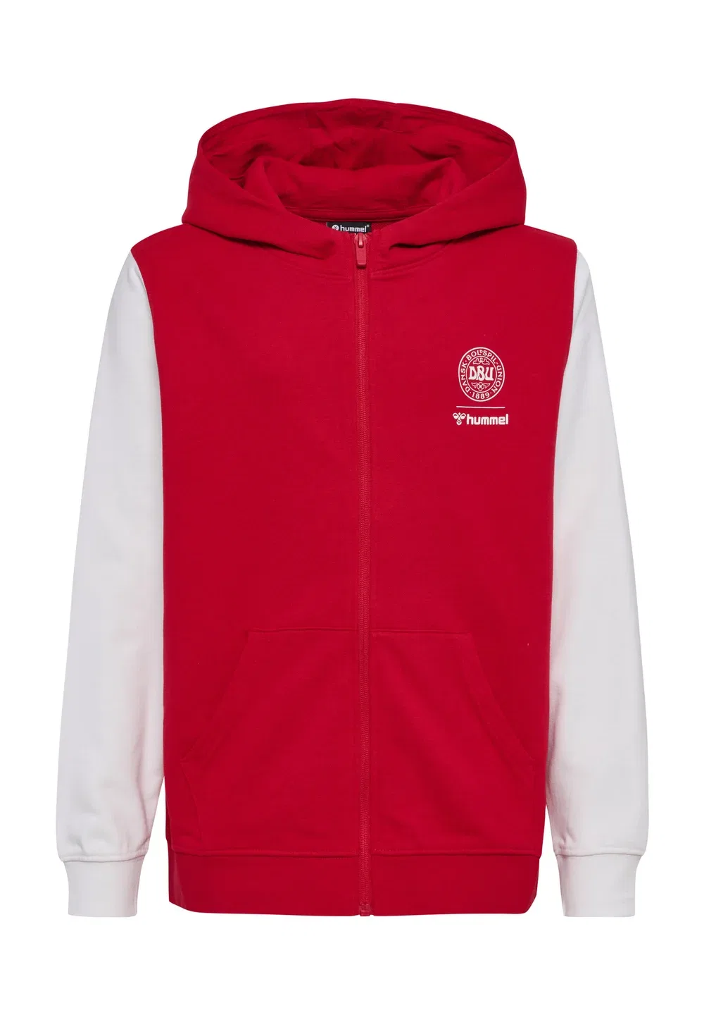 Детская толстовка на молнии Dbu 26 с капюшоном, красно-белая, унисекс Hummel, Tango Red White